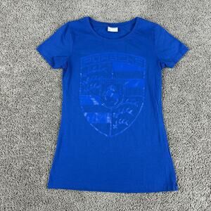 Porsche Driver's Selection Shirt Womens Small Stuttgart Crest Graphic Fitted Tee